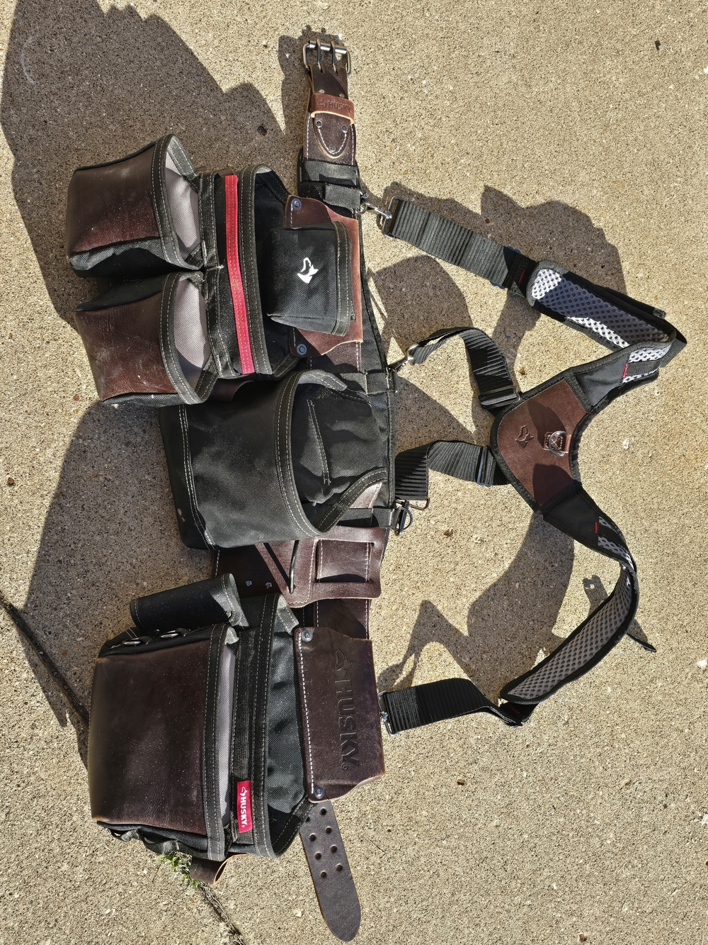 Brown & Black Tool Belt Harness - Hands-Free Organizer